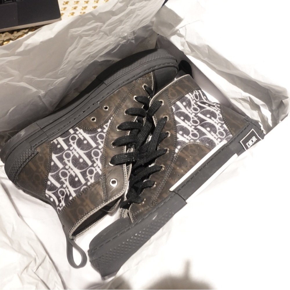 Dior B23 High Top Sneakers (Black
